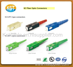 high quality cheap SC fiber optic connector/ST LC FC SC MU MTRJ E-200 SMA DIN connector single/multimode supplier