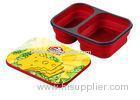 Custom Lightweight And Portable Silicone Bento Box With Two Compartment