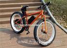 Orange / Green Shimano 7 Speed 25kph Electric Fat Bicycle For Sandy Beach 36v 250w