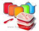 Portable Colorful Comping Travel Silicone Lunch Box and Food Container with multi compartment