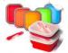 Portable Colorful Comping Travel Silicone Lunch Box and Food Container with multi compartment