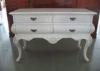 White Wooden Console Table With Storage / Accent Chest And Cabinets
