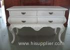 White Wooden Console Table With Storage / Accent Chest And Cabinets