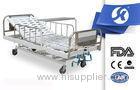 CE Stainless Steel Manual Hospital Adjustable Beds With Debris Basket