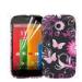 Custom Pink Butterfly Soft TPU Cell Phone Case For Motorola Moto G