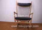 Unique Retro Style Rocking Wooden Lounge Chair With Solid Wood Fabric Cushion