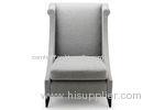 Comfortable Wooden Lounge Chair / Modern Charcoal Fabric Accent Chair IMO