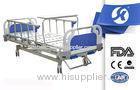 Professional Aluminium Alloy Manual Hospital Bed With Dining Table / Shoes Holder