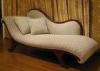 Luxuriate Wooden Chaise Lounge Chairs With Hardwood Frame / Fabric Upholstered