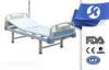 Single Crank Adjustable Manual Hospital Bed With Sheets ABS Head Foot Boards