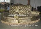 Beauty Spa Salon Waiting Bench Diamond Tufted Upholstered Booth For Restaurants