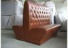 Durable Wooden Restaurant Booth Furniture With Brown Button - Tufted Back