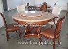 Round Marble Luxury Dining Room Furniture Walnut Dining Table And Chairs