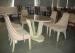 Round White Wooden Modern Wood Dining Room Tables And Chairs Sets