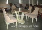 Round White Wooden Modern Wood Dining Room Tables And Chairs Sets