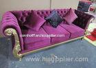 Golden Natural Timber Wood Fabric Hotel Lobby Sofa For Living room