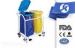 Luxury Hospital Room Equipment Waste Garbage Collection Trolley Noiseless