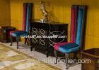 Artistic Modern Lobby Fabric Accent Chair And Wooden Consoles Velvet Club Chair