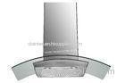 Glass 600cfm european Range Hood Wall Mounted aluminum filter 6" etl