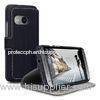 Black Slim PU Leather Wallet HTC Cell Phone Case With Card Holder for HTC One Mini 2