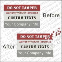 Minrui Custom Security Labels One Time Use Tamper Label Sticker