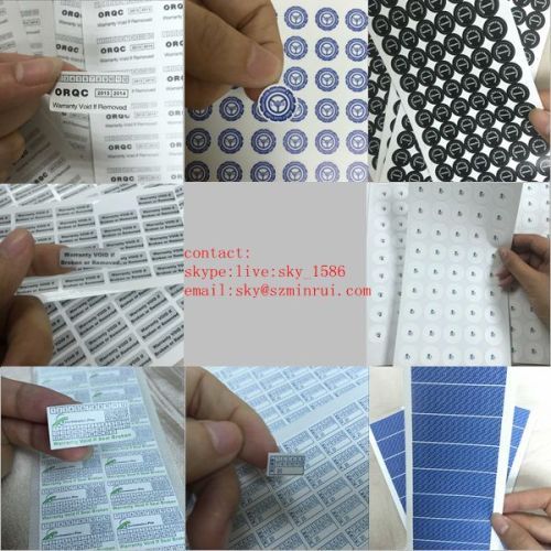 Red Uncopied Security Tamper Evident QR Code Stickers Round QR Sticker Labels