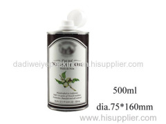 Cylindrical 500ml Olive Oil Metal Oil Can