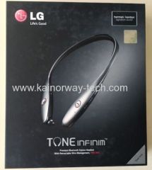 New LG Tone HBS-900 Infinim Stereo Premium Bluetooth Headset Neckband Style Headphone Silver