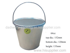 Simple Printing Metal Ice Bucket with Handle