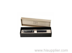 Lid and tray style pen /pencil packaging box with satin lining