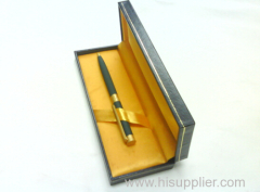 Black Special paper cover packaging Pen box with nice Satin lining