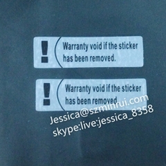 Custom Paper Void Warranty Seal Sticker Anti-counterfeit Feature Security Warranty Void Label For Packaging