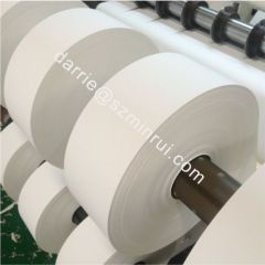 Minrui thinnest destructive label papers very thin 40-50 micron ultra destructible label paper materials.