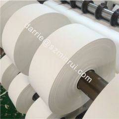 China top adhesive vinyl manufacturer Minrui supply premium quality thin 40-50 micron destructible vinyl label material