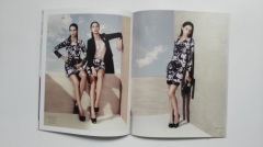 Cloth texture soft cover season fashion clothes magazine printing and binding services