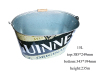 15L Galvanized Iron Ice Bucket with Handle