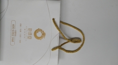 Gold cotton rope white card paper gift packaging bag printing on demands
