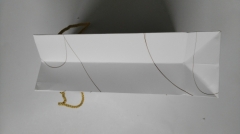 Gold cotton rope white card paper gift packaging bag printing on demands