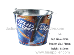 Oval Beer Galvanized Metal Ice Bucket Wine Ice Bucket