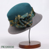 Factory Price Fedora Hat Wool Felt Hat Bucket Wool Felt Hat with Flower Decoration