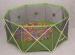 Green Mesh Round Babies Playpens / 8 Panel Baby Play Yard Eco Friendly