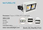38W Square Dimmable Led Down Lights For House / Supermarket Lighting