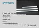 Plastic 0.9M 15W t8 Fluorescent Led Tubes Lights 1200 lm CRI 70Ra PF 0.90