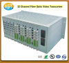 32 simplex 32 Channel video+audio+data+Ethernet Fiber Optic Video Transceiver for FC optical connector single mode