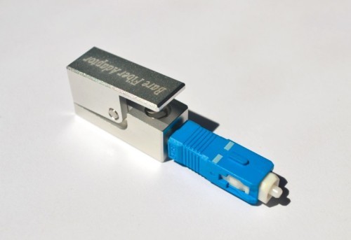 SC square bare fiber optic adapter