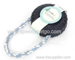 Dog Rubber Toy With Rope