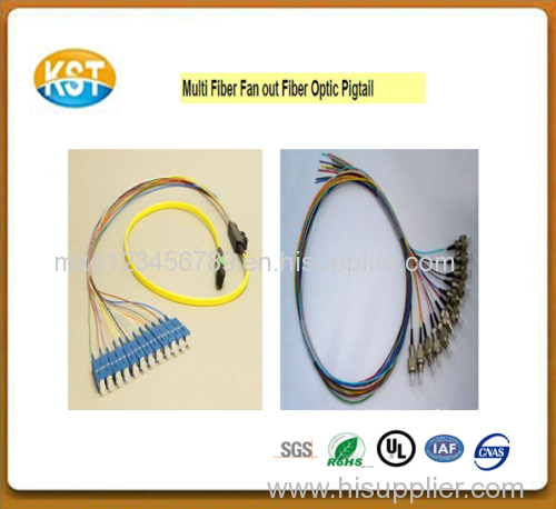 Multi Fiber Fan out Fiber Optic Pigtail fiber patch cord simplex and duplex with singlemode or multimode cheap pigtail