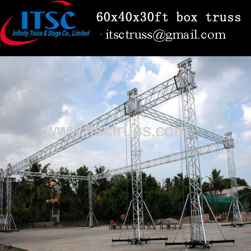 India outdoor 60x40x30ft box truss system