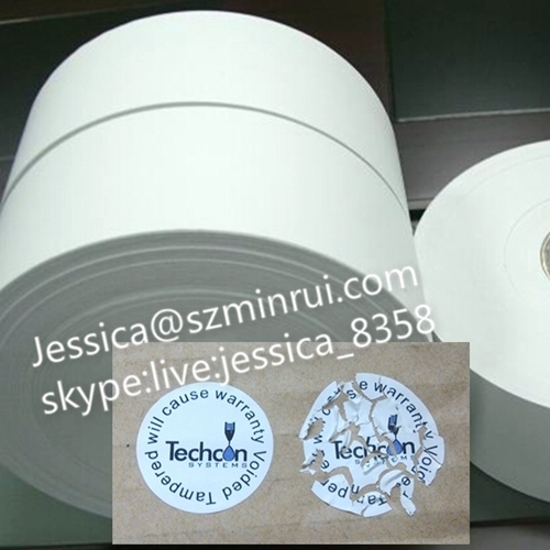 High Quality Stickers Manufacturer Destructive Adhesive Label Paper Self Adhesive Vinyl Label Paper