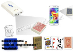 Portable White Poker Scanner Samsung Mobile Power Bank Spy Camera